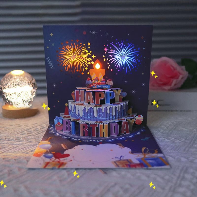 Glückwunschkarte zum Geburtstag mit Pop-up