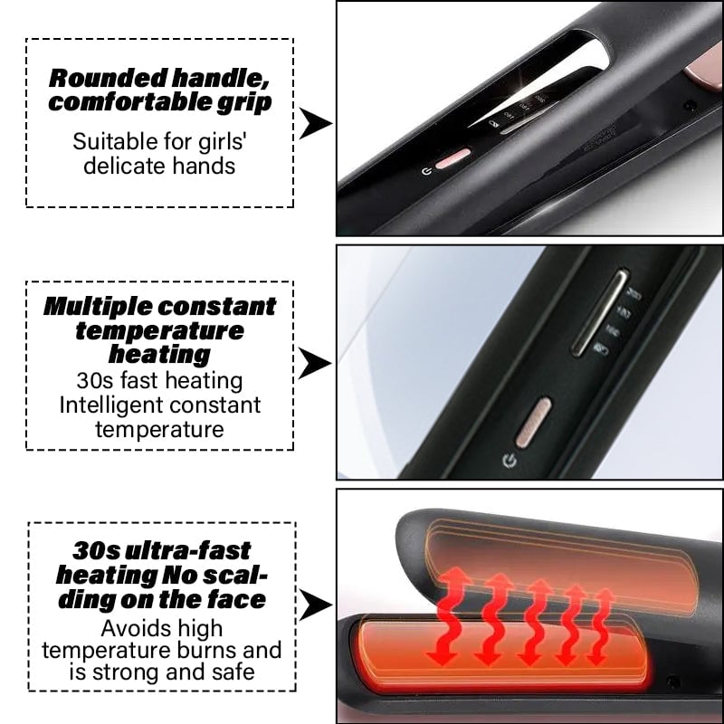 Cordless Portable Hair Straightener