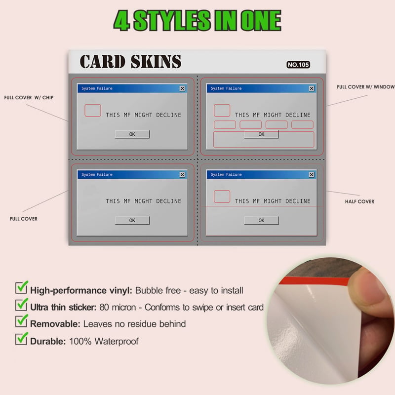 Fun Credit Card Stickers