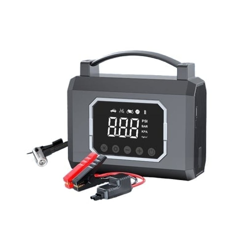 Portable Car Jump Starter with Air Compressor & Tire Inflator