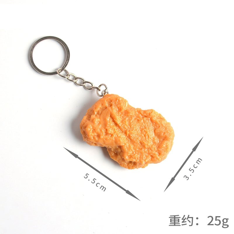 PVC Simulated Chicken Leg Keychain Ornament