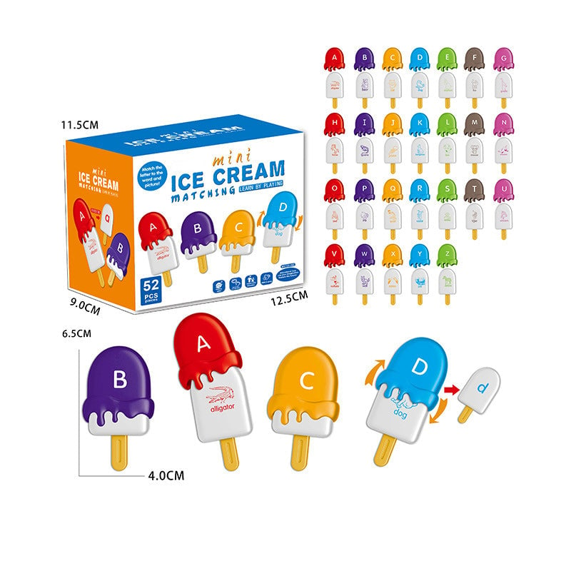 Ice Cream Matching Toy – Early Learning Montessori Math Aid for Children