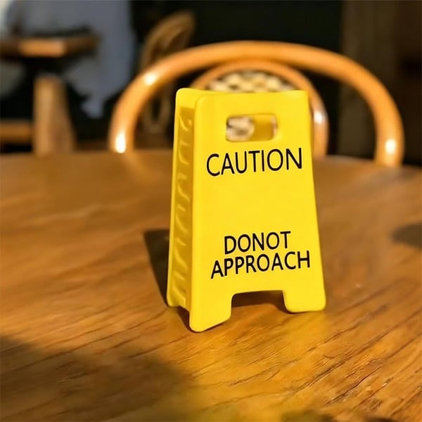 Caution Overstimulated Sign Hair Claw Clip