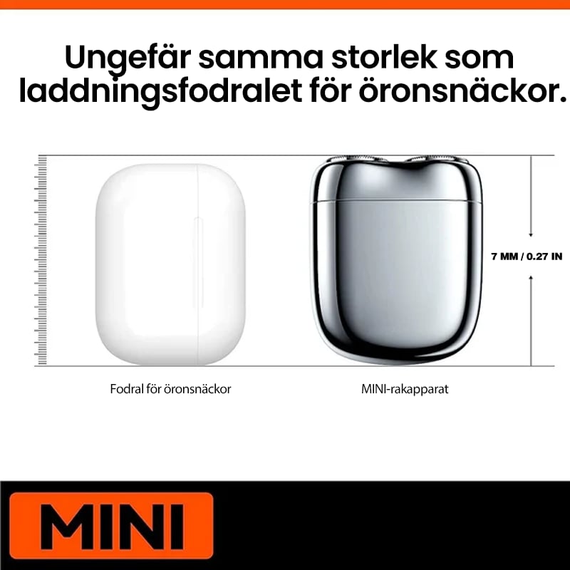 Uppladdningsbar vattentät kompakt elektrisk rakhyvel