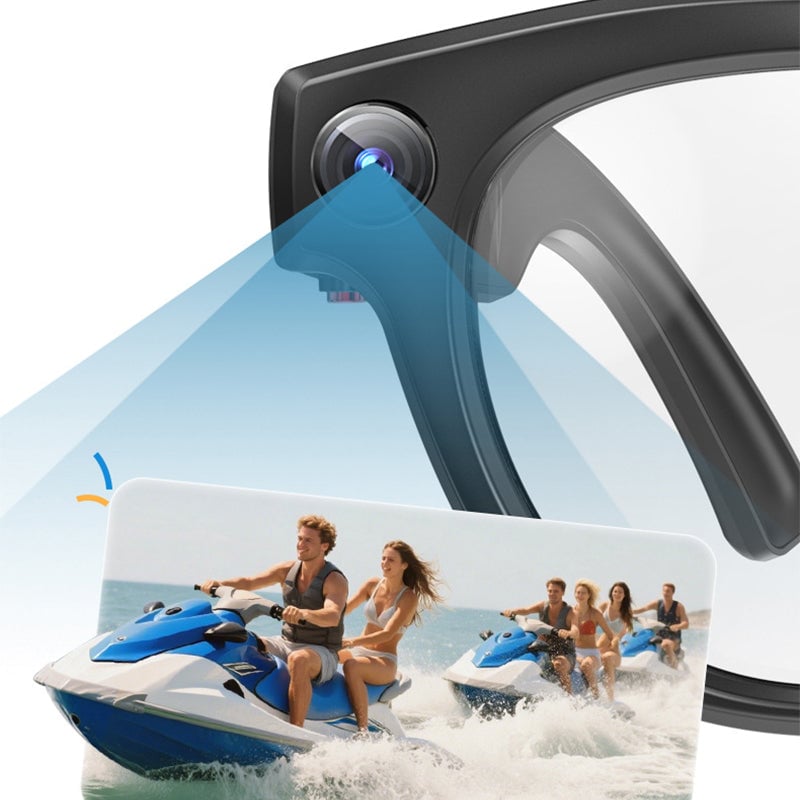 Q8 Smart Glasses with AI Translation, HD Recording, Calling & Music Playback