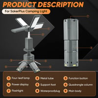 SakerPlus Camping Lantern with Four Led Lamps