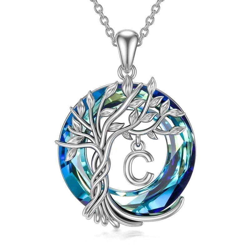 Levensboom kristallen hanger ketting