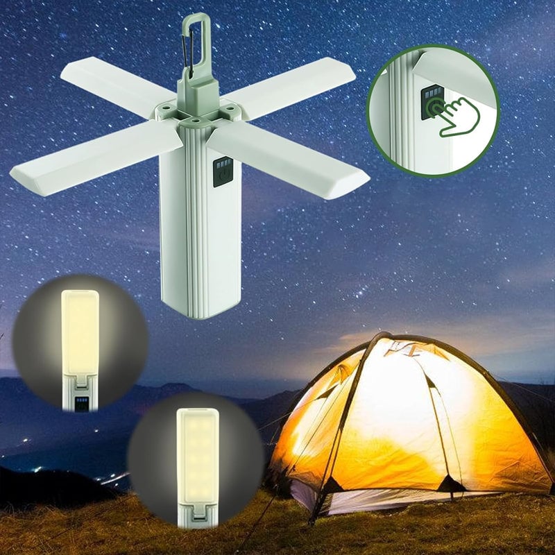 Four-Blade Foldable Camping Lamp