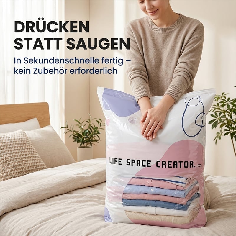 Pumpenlose Vakuum-Kompressionsbeutel