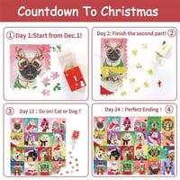 🎄Christmas Advent Calendar Jigsaw Puzzle 🧩【Christmas pet】