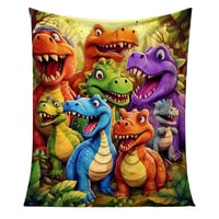 Flannel Dinosaur Nap Blanket