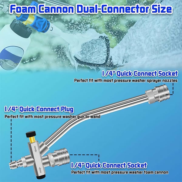 Enhance Your Car Washing Experience - SAKER® Foam Cannon Dual Connector Accessory