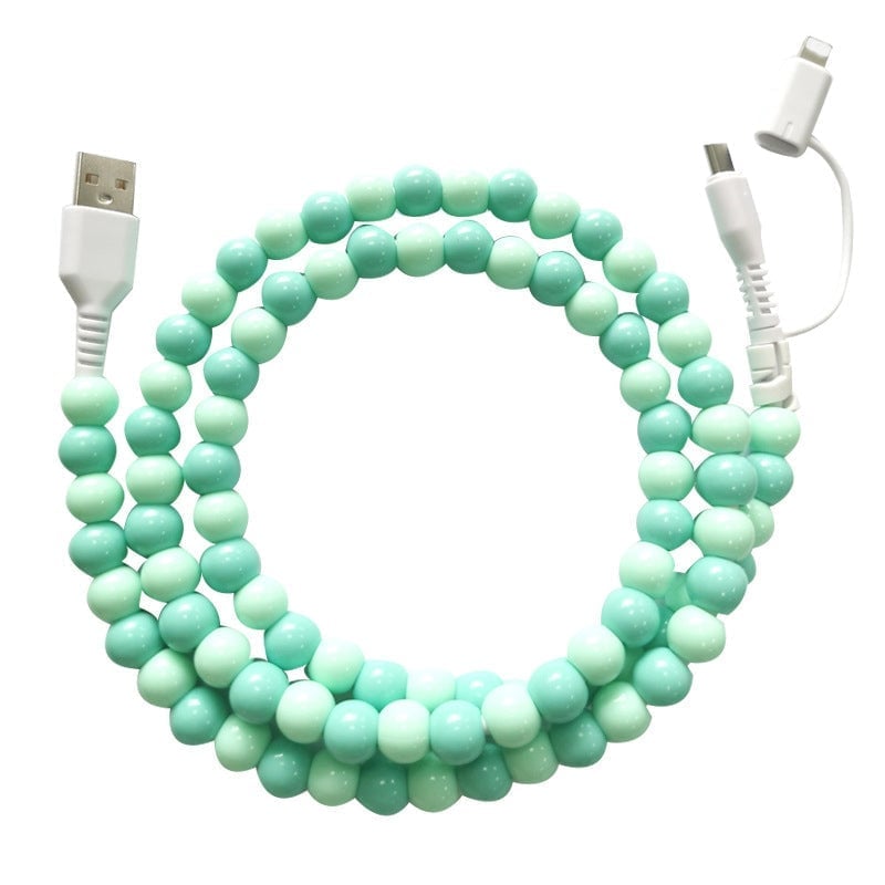 Kreatives 2-in-1-Datenkabel mit Perlen