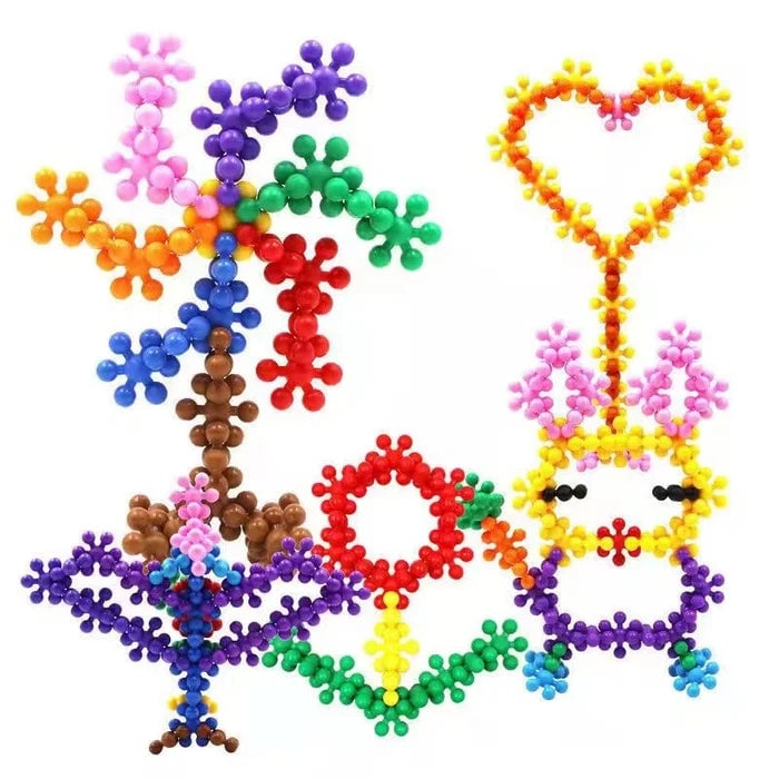 🌈🎨Ineinandergreifende Bausteine aus massivem Kunststoff🧸🧩