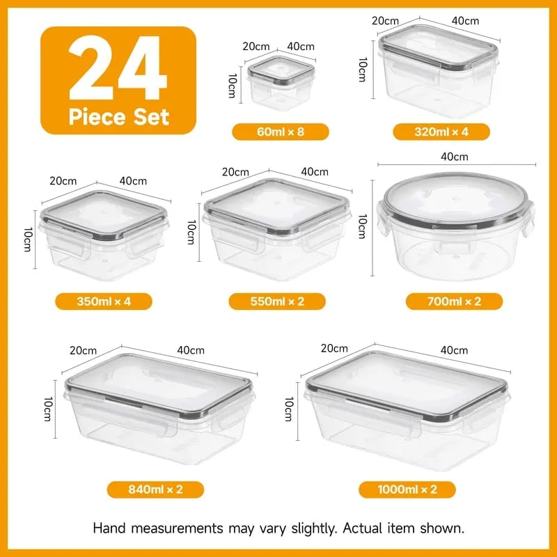Sakerplus Essential Food Storage Container Set