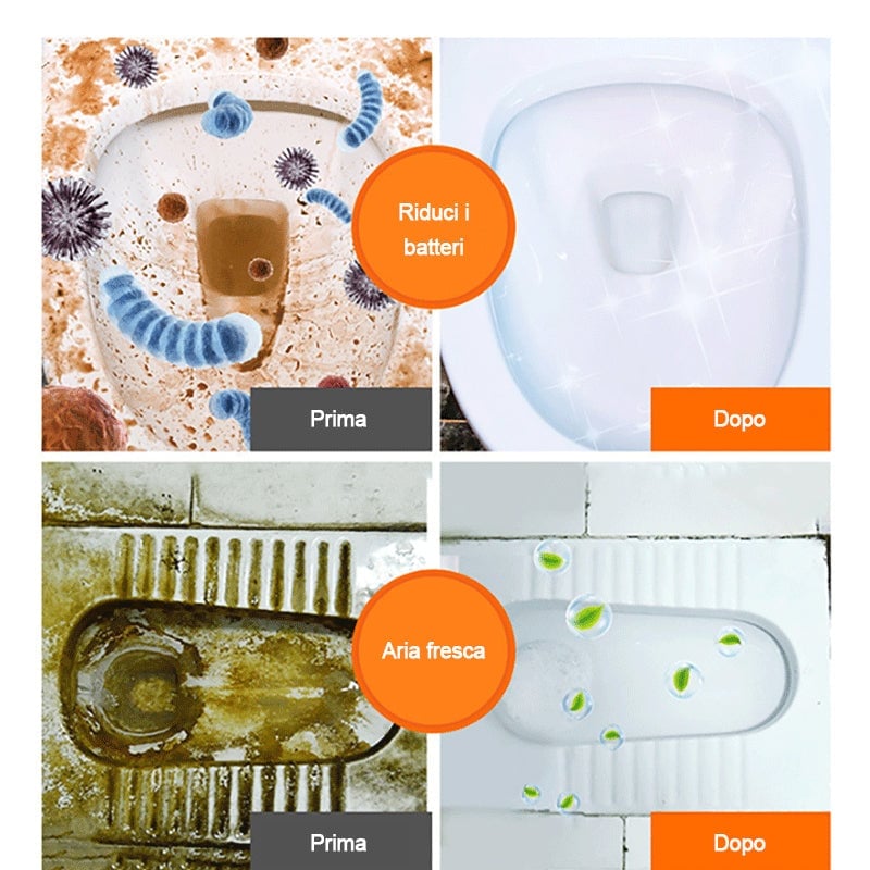 Agente di ossigeno attivo per toilette