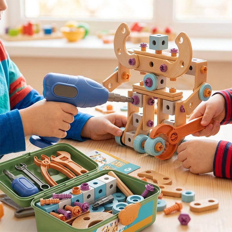 Creative Electric Drill Toy Repair Toolbox