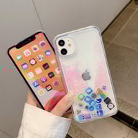 Liquid Glitter Icon Phone Case Cover