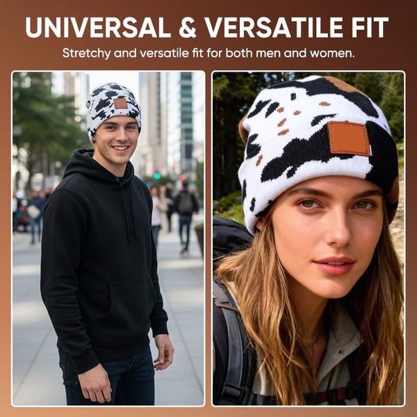Unisex Cow Print Watch Cap