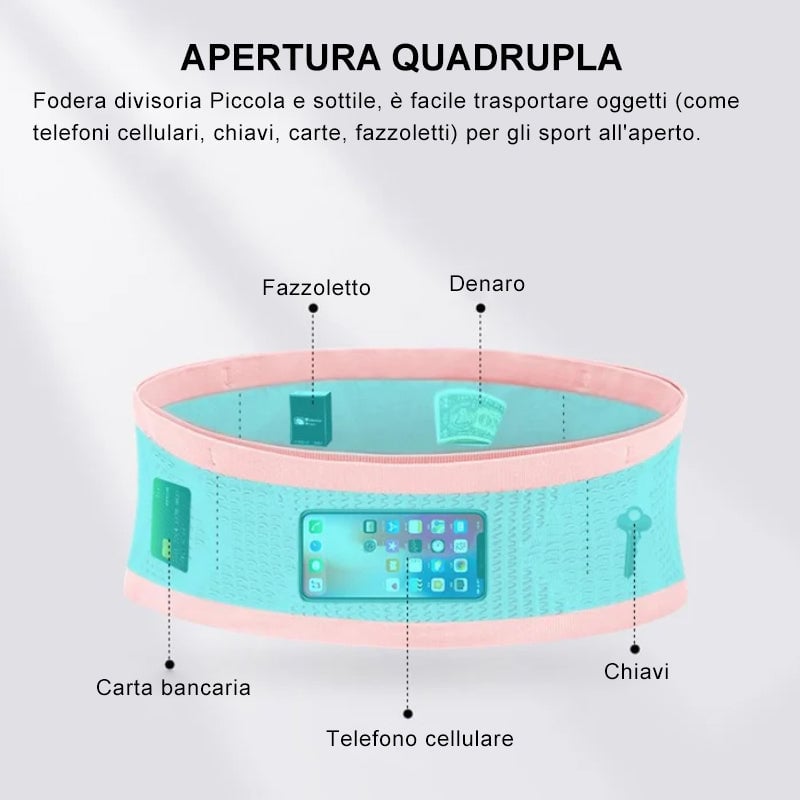 Marsupio multifunzionale in maglia traspirante a scomparsa