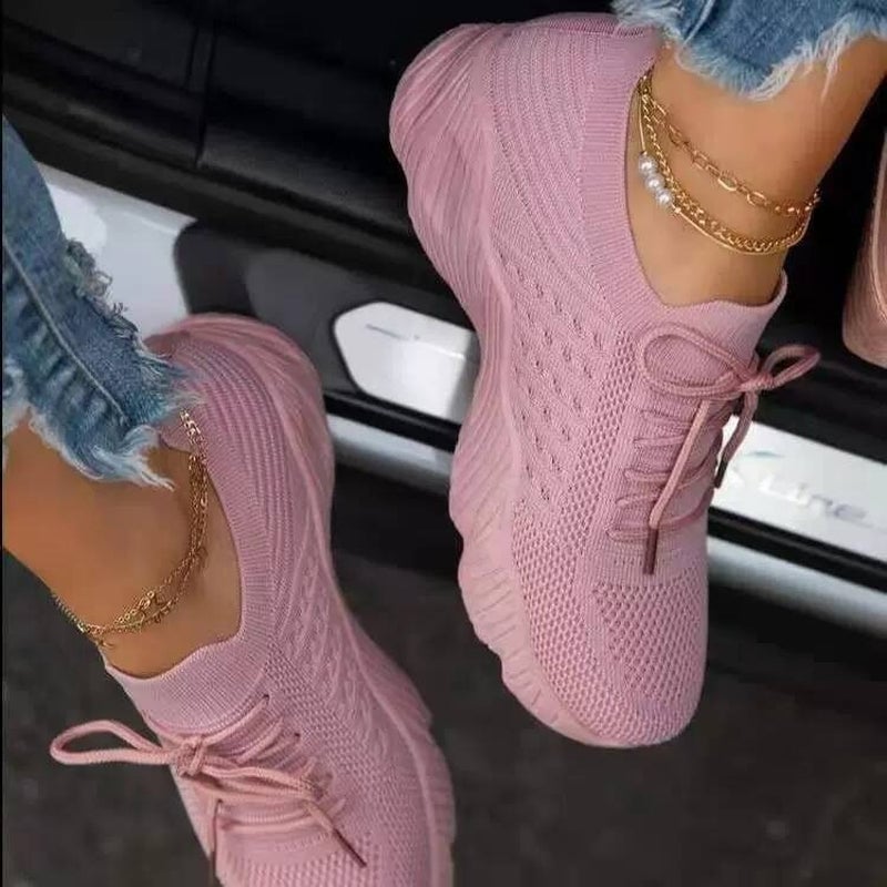 Lace-Up Mesh Shoes