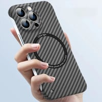 Carbon Fiber Texture Frameless For Magnetic charging iPhone Case