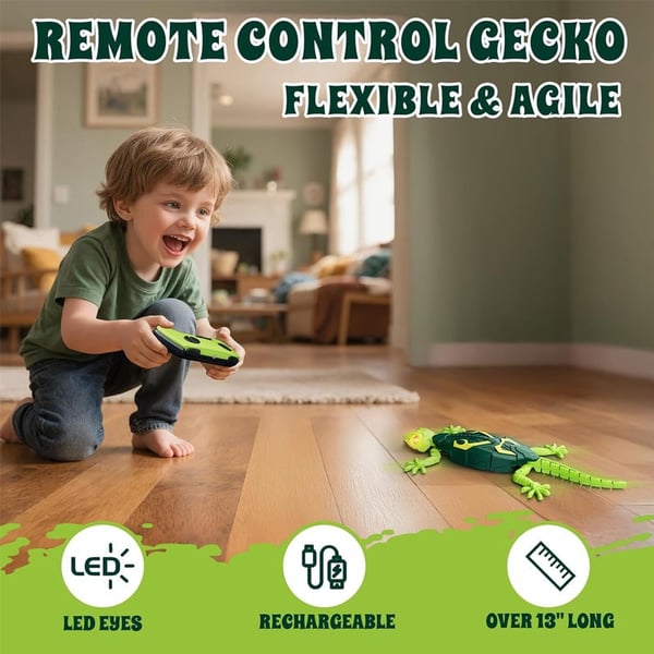 Electric Lizard Toy with LED Glowing Eyes