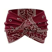 Printed cross yoga headband