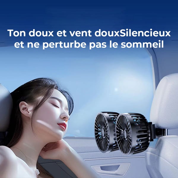 Mini ventilateur de voiture USB double tête amélioré