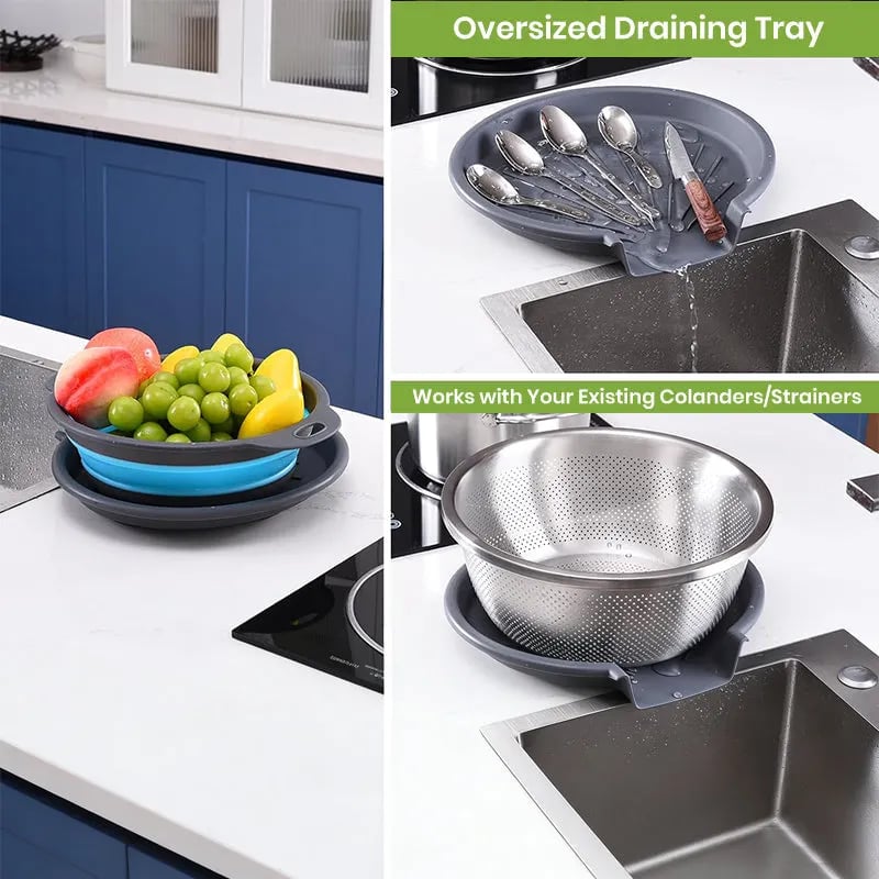 Saker® Collapsible Silicone Kitchen Strainer Set