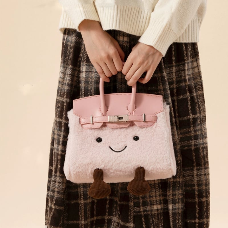 Plush Crossbody Bag for Winter Adventures