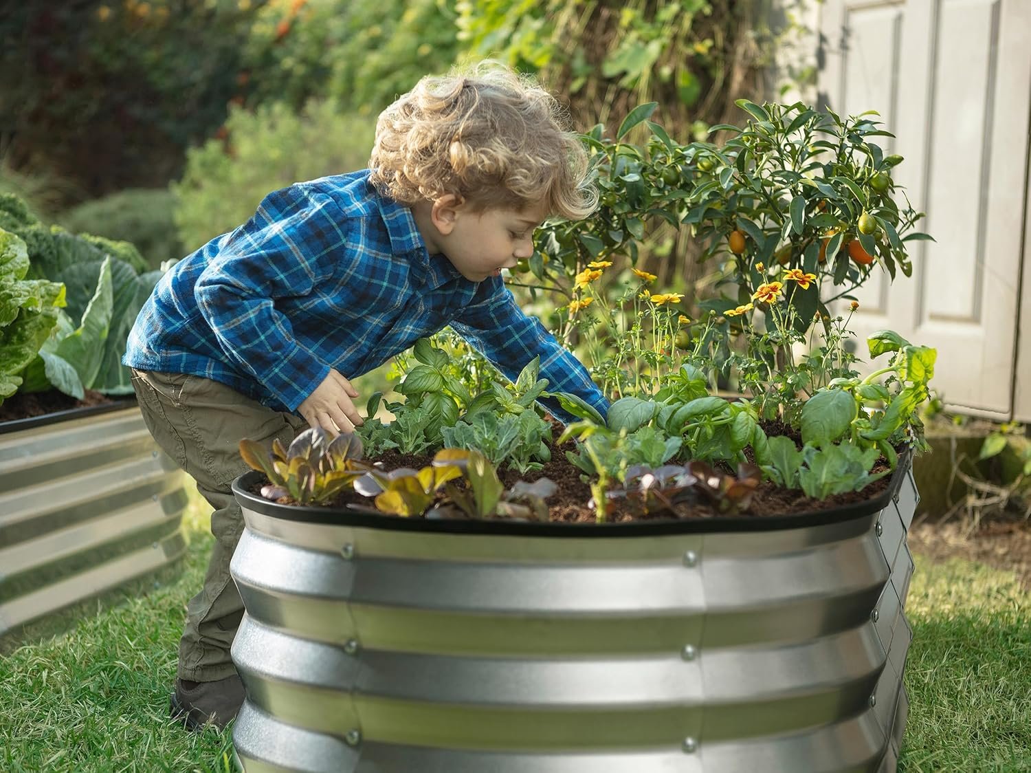 Sakerplus Galvanized Raised Garden Beds