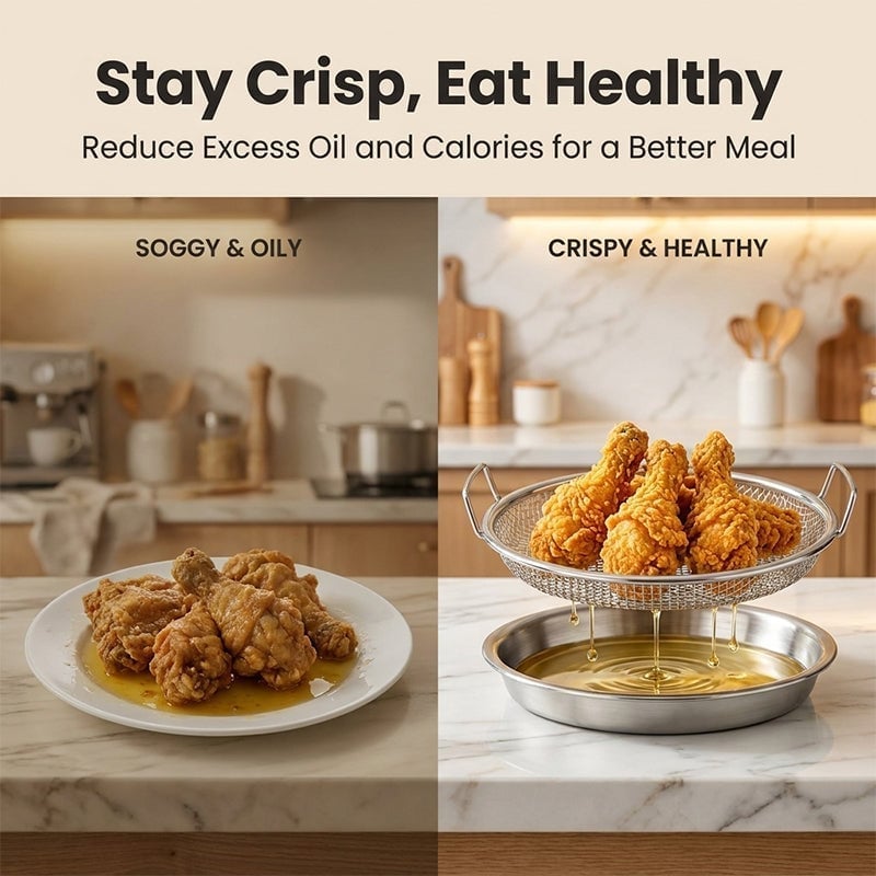 Oil Draining & Food Strainer Tray