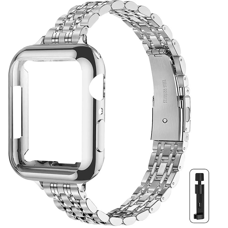 ​​iWatch Butterfly Clasp Metal Case Band