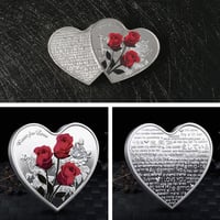 💝Rose Gedenkmünze in Herzform