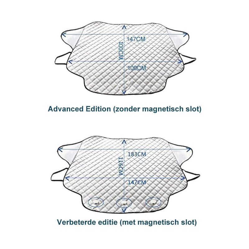 Magnetische autoruitafdekking