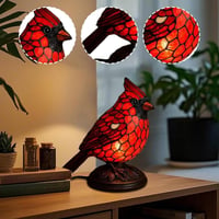 Resin Red Bird Table Lamp Ornament