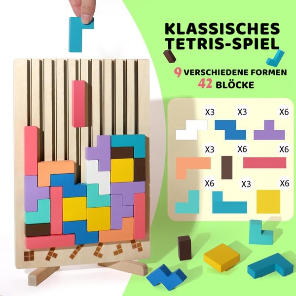 Holz-Stapel-Puzzle-Set
