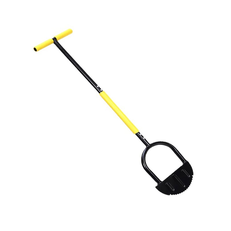 Half-moon lawn edger with T-handle