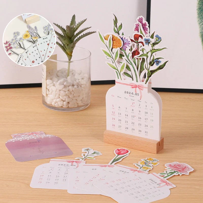 2024 bloem bloeiende bureaukalender