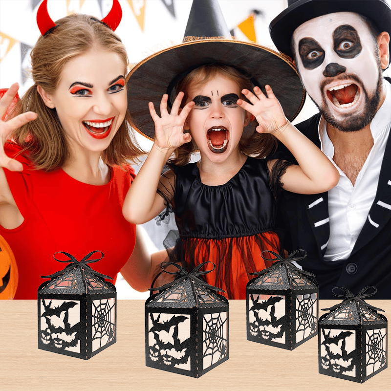 Halloween-Themed Glitter Decorative Candy Box