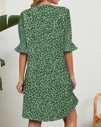 Groene bloemenjurk voor dames