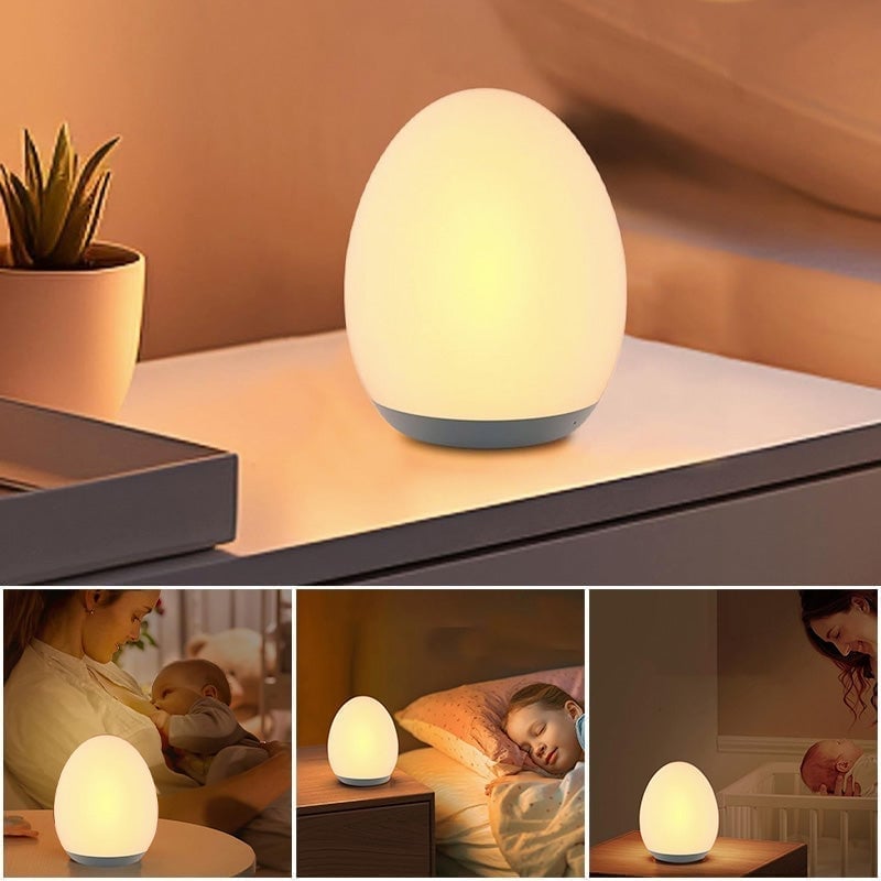Dino Glow Egg – Soft Silicone Night Light with RGB Colors