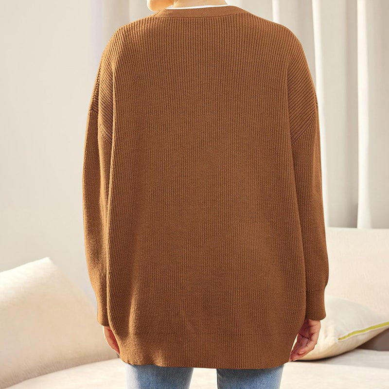 Pull Uni Col V En Maille