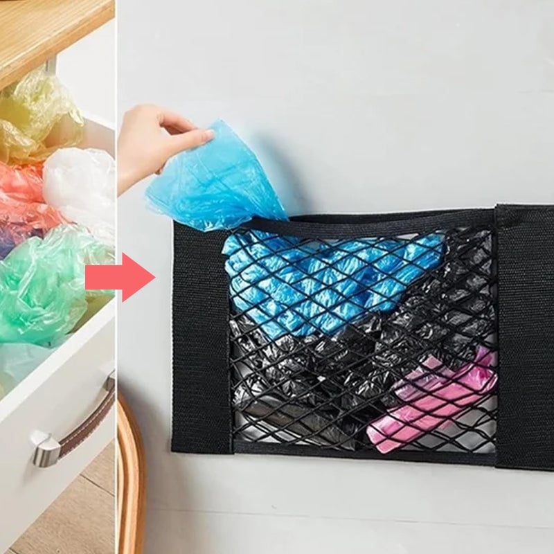 Muovipussi varastointi Mesh Bag (teipillä)