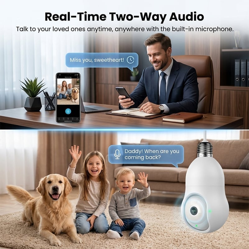 Smart Light Bulb Security Camera