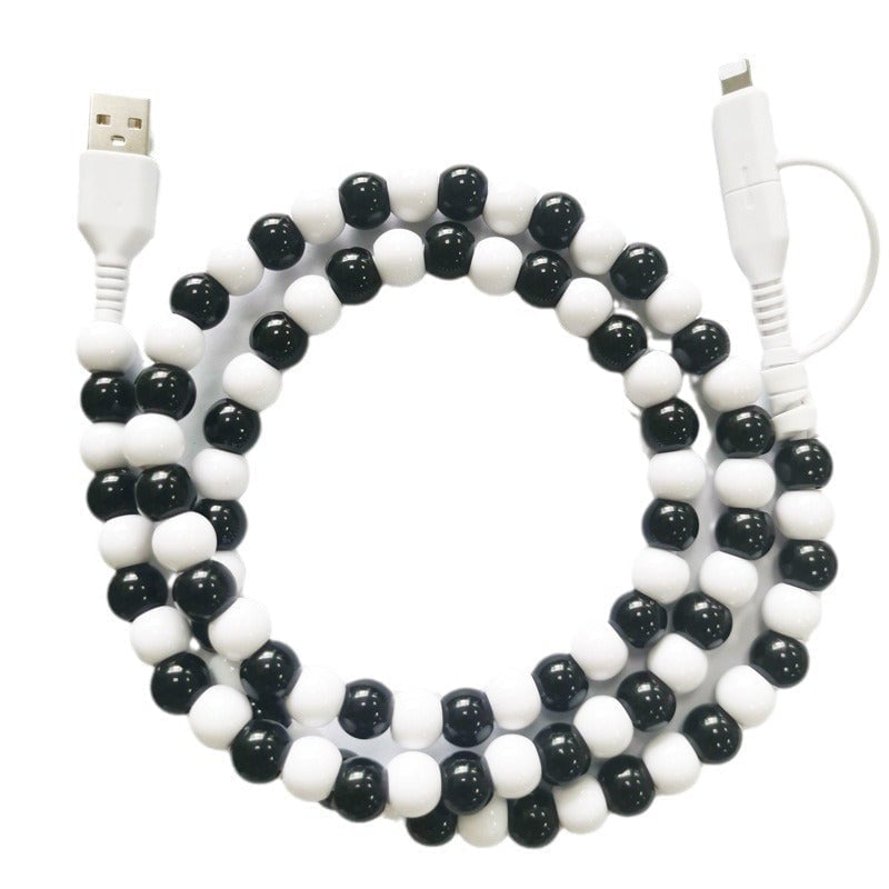 Kreatives 2-in-1-Datenkabel mit Perlen