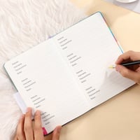 A5 Color-Block Password Notebook