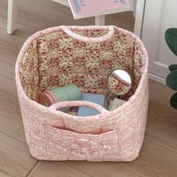 Floral Pattern Foldable Laundry Basket