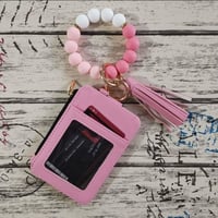 Stylish Card Holder With Silicone Bead Bracelet
